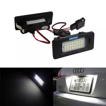 ANGRONG Super White 24 SMD светодиодный светильник номерного знака без ошибок для Audi TT Q5 A1 A3 A4 S4 A5 A6 A7