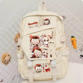 Аниме Genshin Impact Klee, школьный рюкзак, Модный повседневный ремень, студенческий рюкзак для подростков, сумка B572