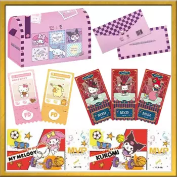 Аниме Hello Kitty Sanrio карточка Kuromi Продажная игра My Melody бустер коробка мультфильм милые коллекционные карты детские игрушки рождественские подарки