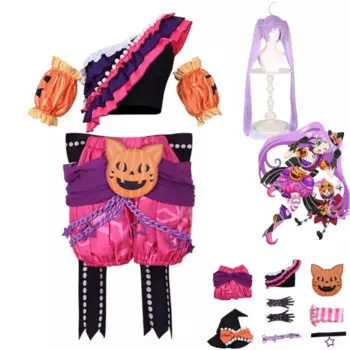 Аниме Idol Time Pripara Manaka Laala, карнавальный костюм, парик, топ с наклонными плечами, шорты, униформа на Хэллоуин, женский сексуальный костюм Kawaii