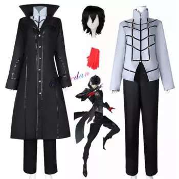 Аниме игра Persona 5 Amemiya Ren Косплей Костюм Униформа Парик Akira Kurusu Джокер Косплей Карнавальный костюм Мужской наряд Полный костюм