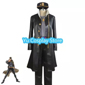 Аниме JOJO JoJo's Bizarre Adventure Kujo Jotaro Косплей Костюм Взрослый Необычный Костюм Хэллоуин Карнавальная Униформа На Заказ