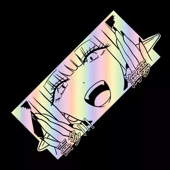 Аниме наклейка для девочек для автомобиля, мотоцикла, ноутбука, водонепроницаемые виниловые наклейки для бампера, заднего окна, наружное украшение автомобиля, наклейки