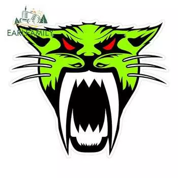 Аниме-наклейка EARLFAMILY, 13 см х 11,2 см, с изображением головы Арктического Кота, виниловые наклейки на машину, JDM