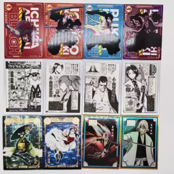 Аниме отбеливатель SSR MR UR коллекционная карточка Kurosaki Ichigo Zaraki Kenpachi Kuchiki рукания Рождественский подарок на день рождения развлекательные игрушки