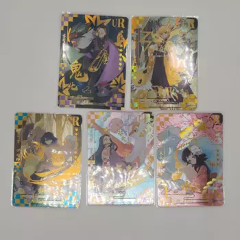 Аниме рассекающий демонов Agatsuma Zenitsu Hashibira Inosuke Makomo Shinazugawa Genya коллекционная карточка детские игрушки Настольная Игра карточка