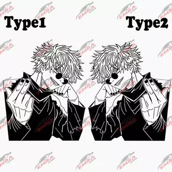 Аниме съемная наклейка для автомобиля, автозапчасти для всего тела, персонализированные декоративные наклейки, предотвращающие грение в водонепроницаемые виниловые наклейки из ПВХ