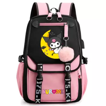 Аниме Sanrio Cinnamoroll рюкзак для девочек школьная Сумка подростковая Холщовая Сумка для книг кавайный студент