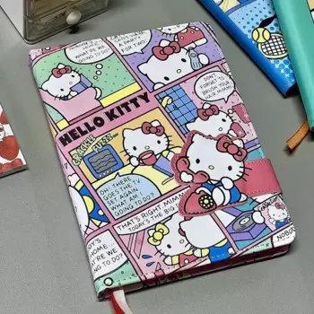 Аниме Sanrio Hello Kitty блокнот Pochacco B6 журнал с магнитной застежкой книга мультфильм милая кожаная поверхность раскраска страница
