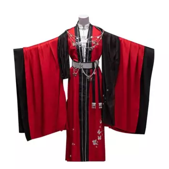 Аниме Tian Guan Ci Fu Косплей костюмы Хуа Чэн Косплей Сан Ланг красные наборы Хуа Чэн Униформа Женский костюм на Хэллоуин