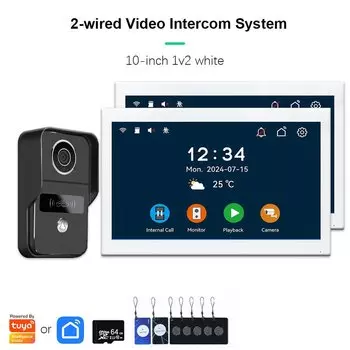 anjielosmart 2-проводной видеодомофон 7 дюймов