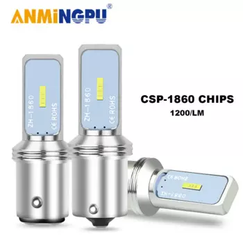 ANMINGPU 2x P21W Led BA15S 1156 Лампа BAU15S PY21W Led CSP 1860SMD 1157 Светодиодная сигнальная лампа P21/5W BAY15D Резервная лампа указателя поворота