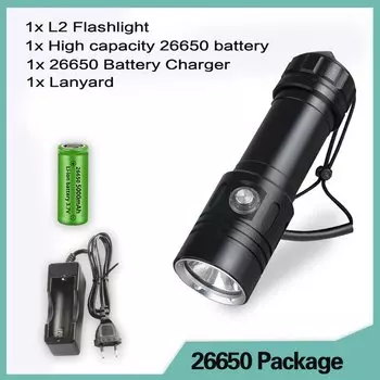 ANTEAM Водонепроницаемый подводный фонарь L2 5000lm 4 режима