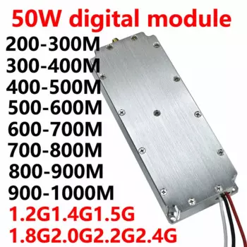 Анти-БПЛА 50 Вт Цифровой модуль RF усилитель мощности 200-300M400MHZ500MHZ600MHZ700MHZ800MHZ900MHZ1000MHZ1.2G1.4G1.5G1.8G2.0G2.2G2.4G