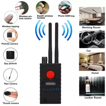Анти-скрытый детектор скрытой камеры, радиочастотный сигнал, секретный GPS, аудио, GSM, мобильный телефон, Wi-Fi, камера-обскура, шпионский детектор ошибок, инфракрасный сканер