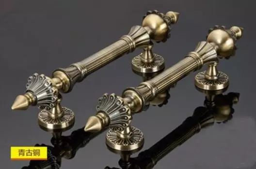 Античная дверная ручка из цинкового сплава 280-550 мм