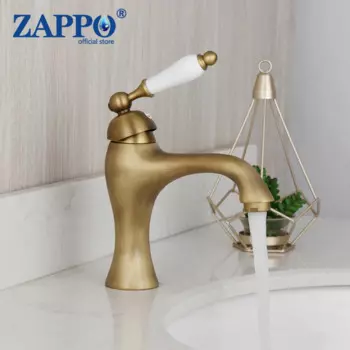 Античный латунный Смеситель для раковины в ванную комнату ZAPPO