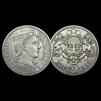 Антикварная медная монета Латвия 1931 года