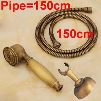 Антикварные латунные наборы для ручного душа, твердый латунный ручной душ + душевой шланг 1,5 м