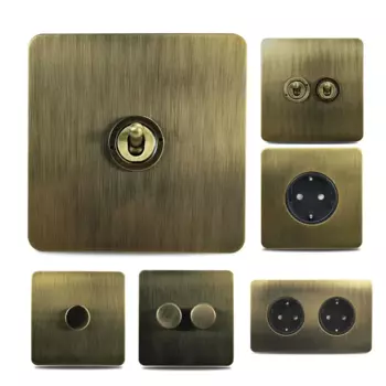 Переключатель Wallpad, античная бронза, нержавеющая сталь