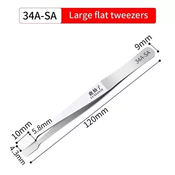 Антистатические пинцеты LUXIANZI из нержавеющей стали, 2 шт