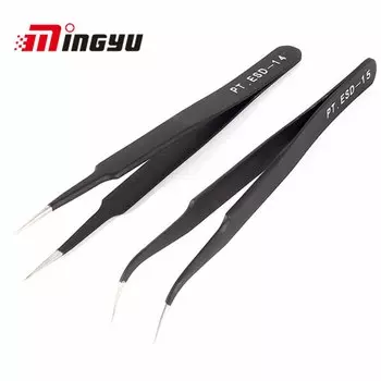 Антистатические пинцеты MING YU ESD-14 и ESD-15, 2 шт.