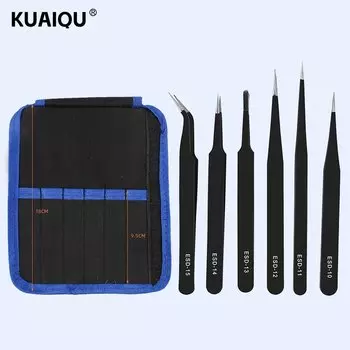 Антистатические Прецизионные Пинцеты Для Технического Обслуживания, Ручные Инструменты Из Углеродистой Стали