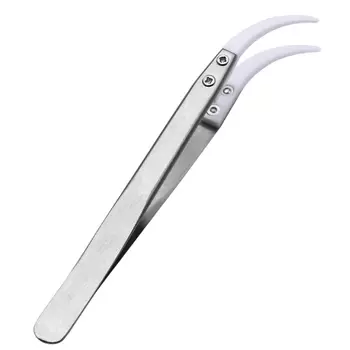 Антистатический сверхточный Пинцет из нержавеющей стали для наращивания ресниц антикислотный Пинцет ESD