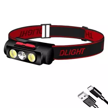 ANYIGEDEJU Налобный фонарь белый красный 18650 6 режимов