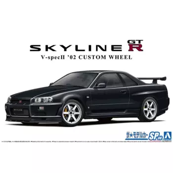 Aoshima 06695 статическая собранная модель автомобиля в масштабе 1/24 для Nissan BNR34 Skyline GT-R V-SPECII комплект модели автомобиля