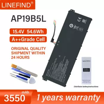 AP19B5L для Acer Aspire 5 A514-53 7 A515-44 Series KT.00405.010 Аккумулятор для ноутбука