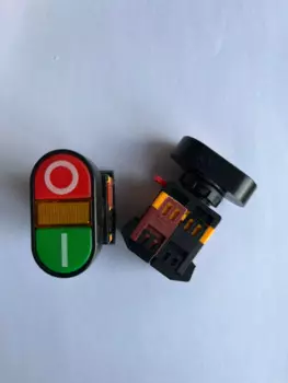 APBB 22 мм & 25N AC вкл/выкл старт стоп 1NO 1NC 2 кнопки 22N мгновенный двухголовый кнопочный переключатель с фотожелтой лампой