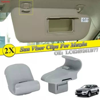 APKTNKA 2 зажима для крючка для солнцезащитного козырька, держатель вешалки, пряжка, кронштейн, фиксатор для Mazda 3 BK 5 6 CX-7 CX-9 RX-8 RX-9 MPV OE # LC 6269261 B77