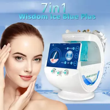 Аппарат для гидродермабразии лица Smart Ice Blue, анализатор влажности кожи, очистка воды, Микродермабразия, струйный кислородный аппарат для лица