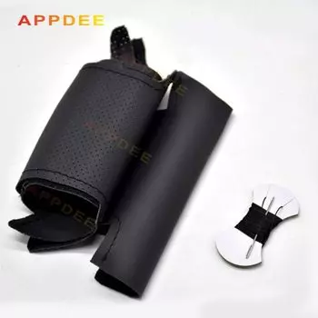 APPDEE черный чехол на руль автомобиля из натуральной кожи для Ford Mondeo 2007 2008 2009 2010 2011 2012 Mk4
