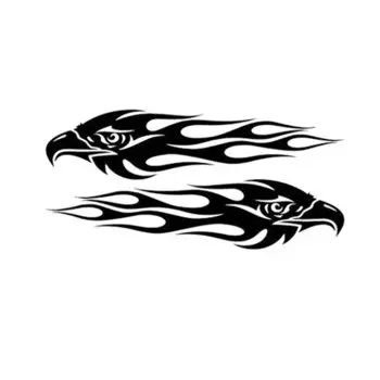 AQTQAQ 1 пара универсальных автомобильных наклеек, автомобильные наклейки, 2 шт., крутые наклейки с пламенем орла, виниловые наклейки для автомобилей, наклейки на кузов автомобиля