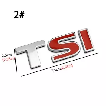 AQTQAQ 1 шт. 3D металлический TSI боковой брызговик автомобиля задний багажник эмблема значок наклейки, универсальные автомобильные аксессуары украшения наклейки
