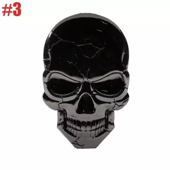 AQTQAQ 1 шт. наклейка с черепом, эмблема, значок- 3D металлическая наклейка премиум-класса, украшение для автомобилей, грузовиков, мотоциклов, универсальный автомобиль