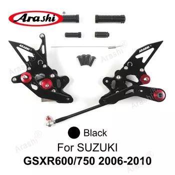 Arashi для SUZUKI GSXR 600 750 2006 - 2022 чпу регулируемая подставка для ног подножки фонарь xr 600 750 2007 2008 2009