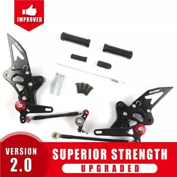 Араши Rearset для поездок на мотоцикле DUCATI 848 EVO 2011 2012 2013 ЧПУ Регулируемые подножки подножка мотоциклиста 1098 1098S 1098R 2007 - 2009