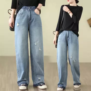 Aricaca высококачественные повседневные длинные женские джинсы, женские длинные брюки на весну и лето