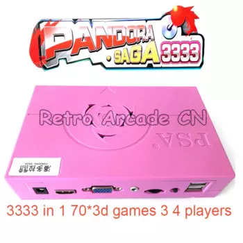 Аркадная игра настольная 3333 в 1 Pandora Сага бокс поддержка 3 4 игроков версия Jamma HD видео 70 из 3D для ретро Кабинета машина