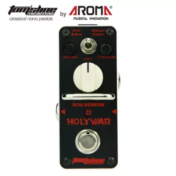 AROMA AHOR-3 Святая война, педаль эффектов для гитары, металлическая педаль искажений, мини-аналоговая электрическая True Bypass, детали и аксессуары для гитары