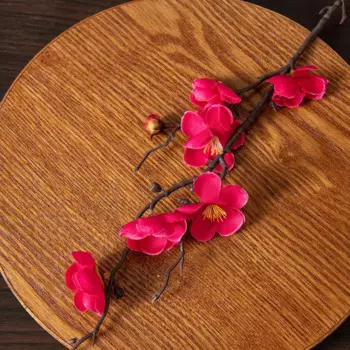 Искусственные шелковые цветы веточки сливы