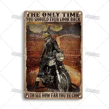ARTISIAN Винтажная мотоциклетная металлическая вывеска