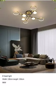 Artpad Черная люстра потолочная 4/6/8 ламп