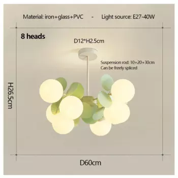 Artpad Зеленые люстры из алюминия, железа и акрила