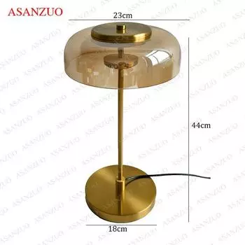 ASANZUO стеклянная LED настольная лампа