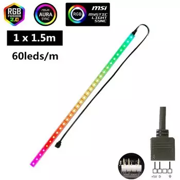 ASMTLED адресная RGB светодиодная лента 5V 0.5M