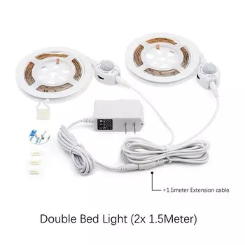 ASMTLED Светодиодная лента с датчиком движения 1,5 м, 2 шт., 12 В